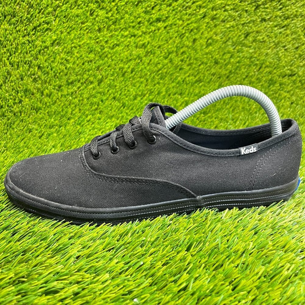 Keds Champion Canvas Womens Size 9.5 Black Athletic Walking Shoes Sneakers - Picture 3 of 10